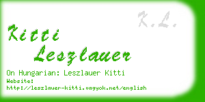 kitti leszlauer business card